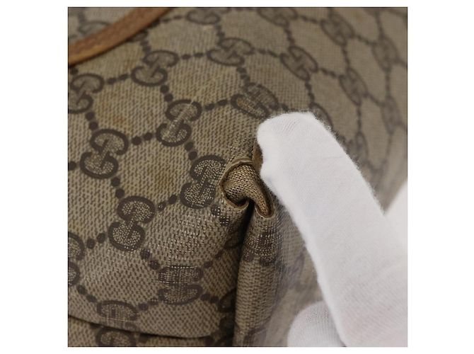 Borsa Tote GUCCI GG Supreme Web Sherry Line PVC Beige 39 02 003 Auth 182725 - vista 12