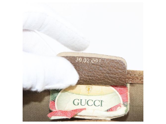 Borsa Tote GUCCI GG Supreme Web Sherry Line PVC Beige 39 02 003 Auth 182725 - vista 22