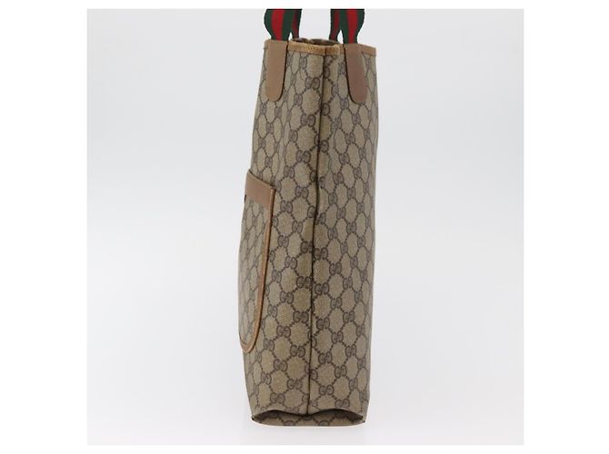 Borsa Tote GUCCI GG Supreme Web Sherry Line PVC Beige 39 02 003 Auth 182725 - vista 5