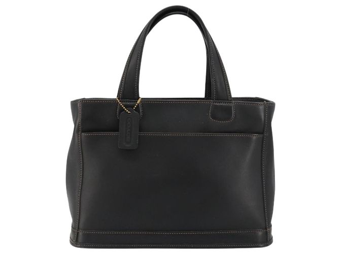 Borsa Coach in pelle nera e oro Auth 183167 Nero D'oro - vista 2