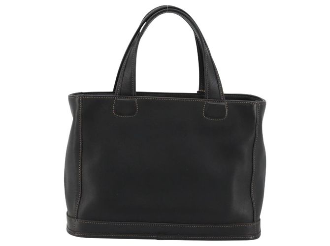 Borsa Coach in pelle nera e oro Auth 183167 Nero D'oro - vista 3