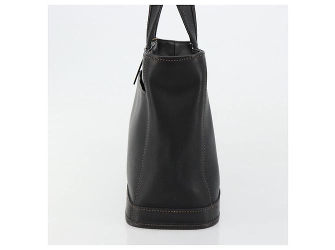 Borsa Coach in pelle nera e oro Auth 183167 Nero D'oro - vista 5