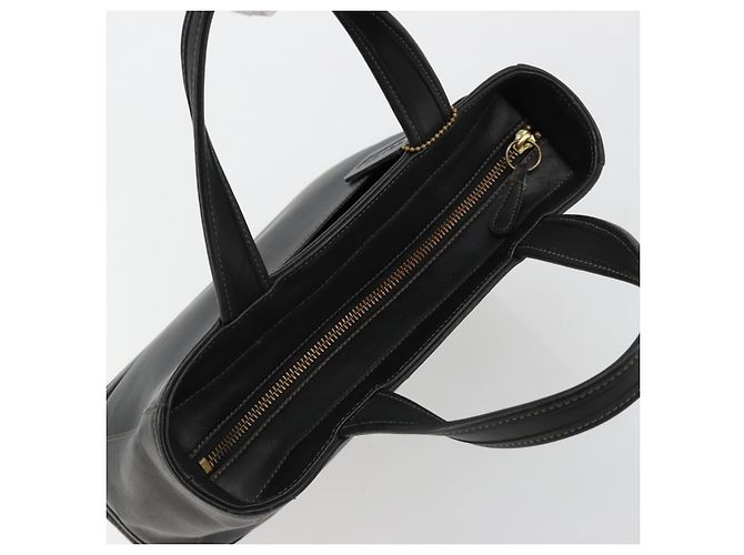 Borsa Coach in pelle nera e oro Auth 183167 Nero D'oro - vista 6