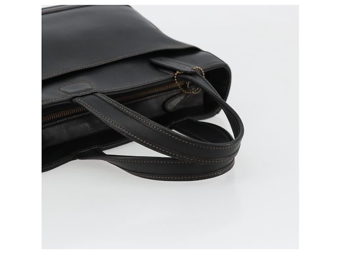 Borsa Coach in pelle nera e oro Auth 183167 Nero D'oro - vista 7