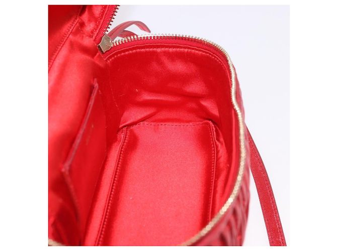Borsa a tracolla vanity Miu Miu Matelasse in pelle 2way Rosso Oro Auth 182585A D'oro - vista 22