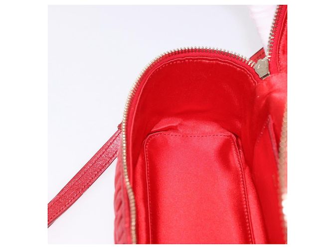 Borsa a tracolla vanity Miu Miu Matelasse in pelle 2way Rosso Oro Auth 182585A D'oro - vista 23