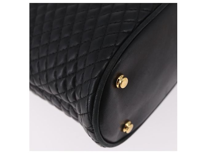Borsa a Spalla con Catena BALLY in Pelle Nera e Oro Auth 184465 Nero D'oro - vista 10