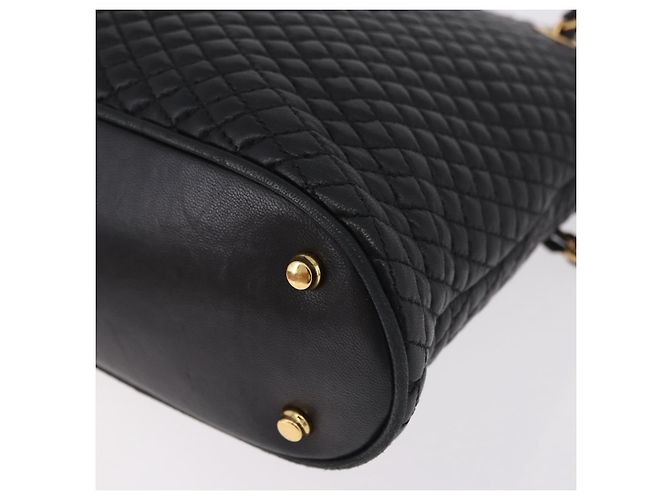 Borsa a Spalla con Catena BALLY in Pelle Nera e Oro Auth 184465 Nero D'oro - vista 11