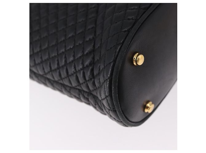 Borsa a Spalla con Catena BALLY in Pelle Nera e Oro Auth 184465 Nero D'oro - vista 12