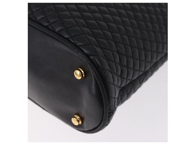 Borsa a Spalla con Catena BALLY in Pelle Nera e Oro Auth 184465 Nero D'oro - vista 13