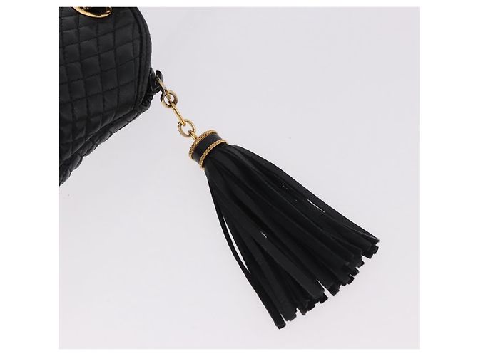 Borsa a Spalla con Catena BALLY in Pelle Nera e Oro Auth 184465 Nero D'oro - vista 14