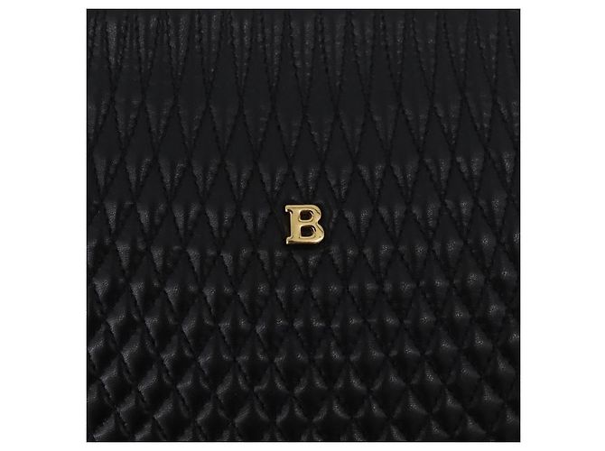 Borsa a Spalla con Catena BALLY in Pelle Nera e Oro Auth 184465 Nero D'oro - vista 15