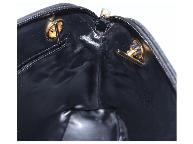 Borsa a Spalla con Catena BALLY in Pelle Nera e Oro Auth 184465 Nero D'oro - vista 18