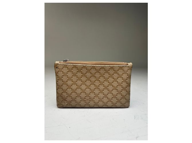 16 Céline Pochette Vintage Celine C Monogram Canvas Beige Marrone - vista 2