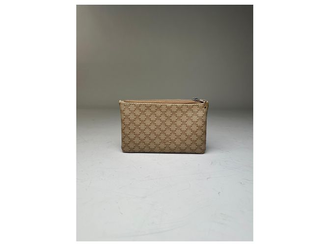 16 Céline Pochette Vintage Celine C Monogram Canvas Beige Marrone - vista 7