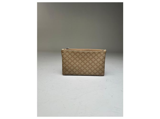 16 Céline Pochette Vintage Celine C Monogram Canvas Beige Marrone - vista 8