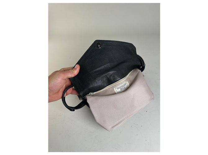 Vintage Givenchy Leather Shoulder Bag Black Forest Green - view 3