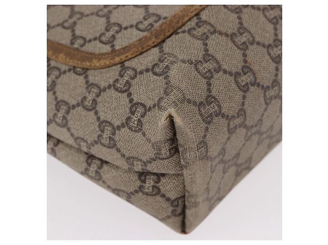 Borsa Tote GUCCI GUCCI Plus Supreme Web Sherry Line in PVC Beige Oro Auth gh2067 D'oro - vista 12