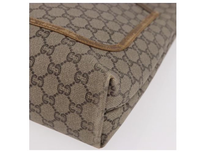 Borsa Tote GUCCI GUCCI Plus Supreme Web Sherry Line in PVC Beige Oro Auth gh2067 D'oro - vista 13