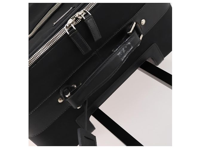 PRADA Carry Case Trunk Nylon Schwarz Silber Auth 182881 - Ansicht 11