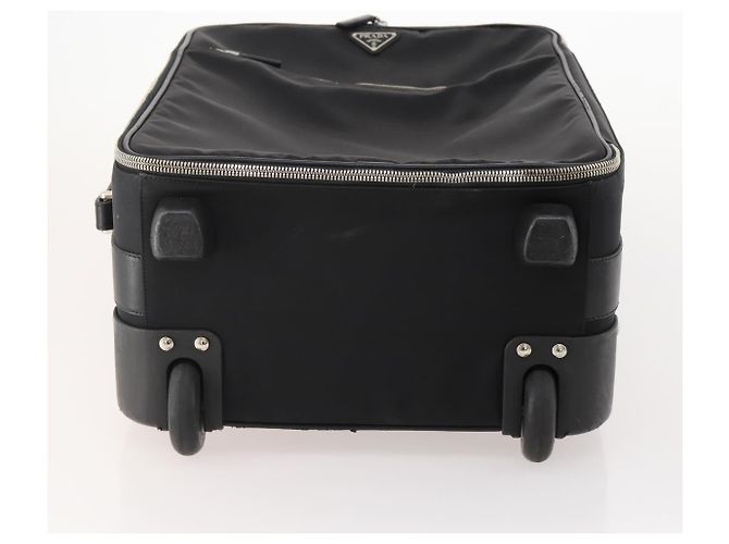 PRADA Carry Case Trunk Nylon Schwarz Silber Auth 182881 - Ansicht 13