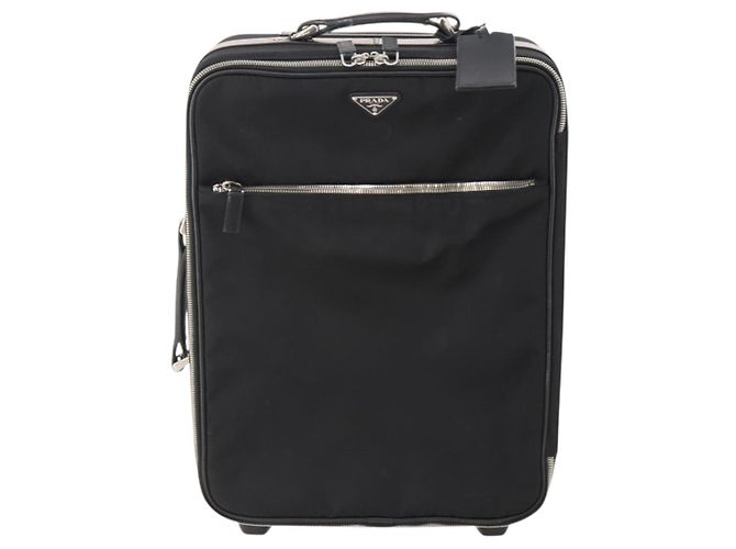 PRADA Carry Case Trunk Nylon Schwarz Silber Auth 182881 - Ansicht 2