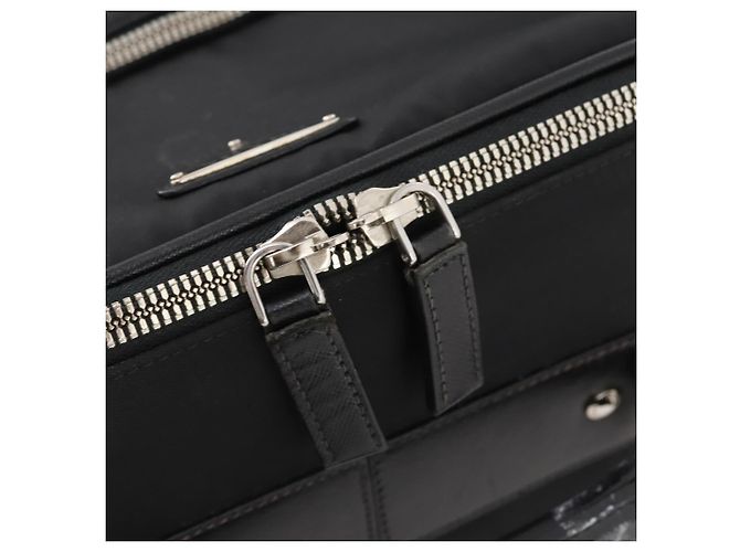 PRADA Carry Case Trunk Nylon Schwarz Silber Auth 182881 - Ansicht 21