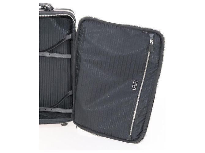 PRADA Carry Case Trunk Nylon Schwarz Silber Auth 182881 - Ansicht 23