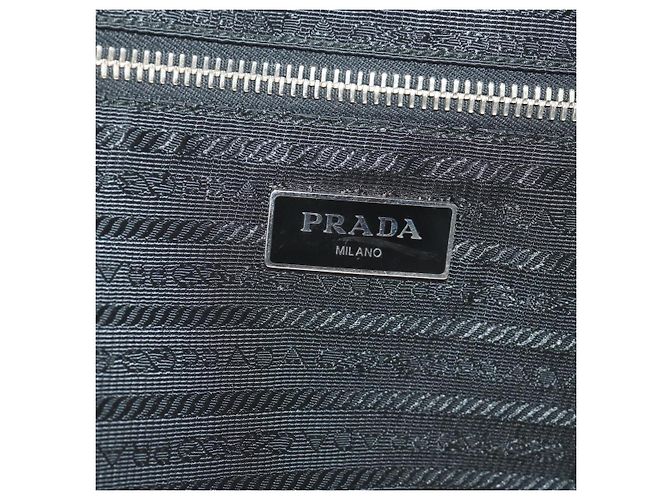PRADA Carry Case Trunk Nylon Schwarz Silber Auth 182881 - Ansicht 24
