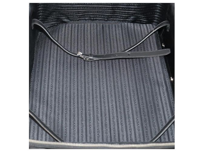PRADA Carry Case Trunk Nylon Schwarz Silber Auth 182881 - Ansicht 27