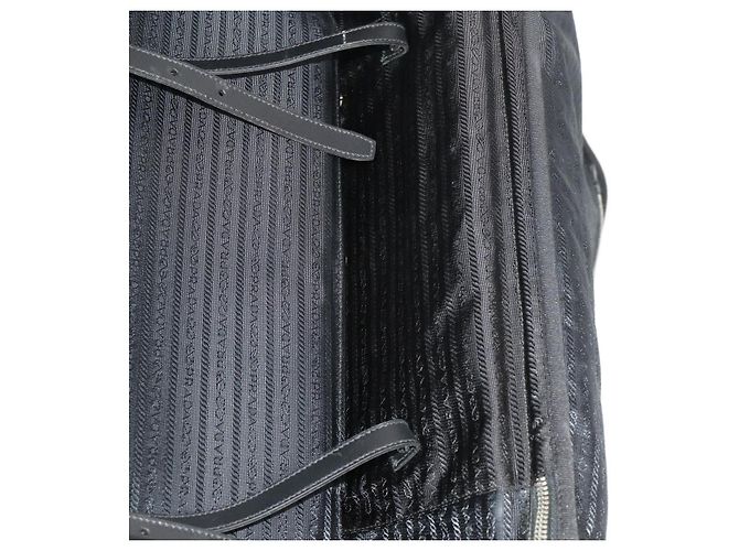 PRADA Carry Case Trunk Nylon Schwarz Silber Auth 182881 - Ansicht 28