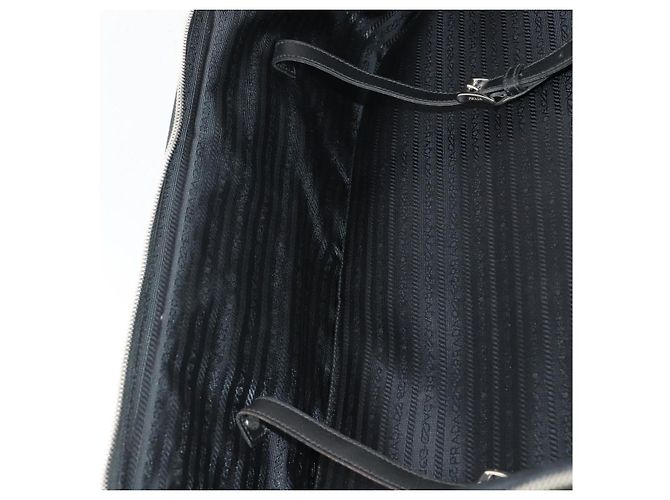 PRADA Carry Case Trunk Nylon Schwarz Silber Auth 182881 - Ansicht 29