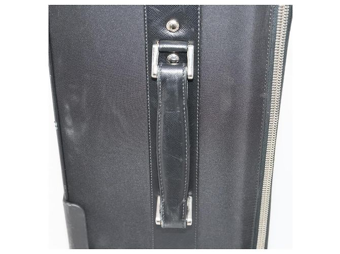 PRADA Carry Case Trunk Nylon Schwarz Silber Auth 182881 - Ansicht 6