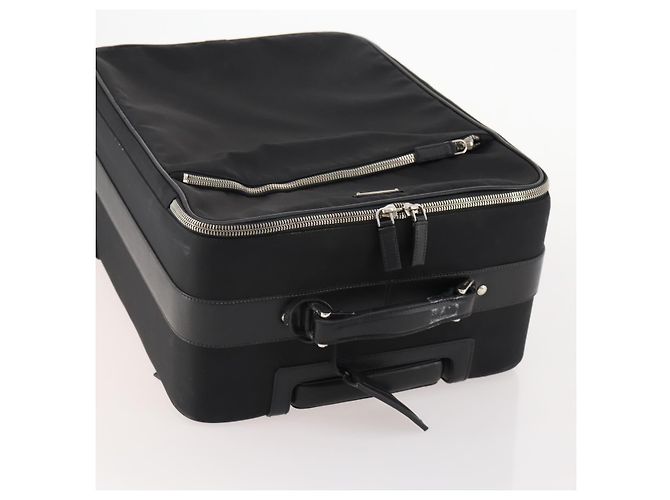 PRADA Carry Case Trunk Nylon Schwarz Silber Auth 182881 - Ansicht 8
