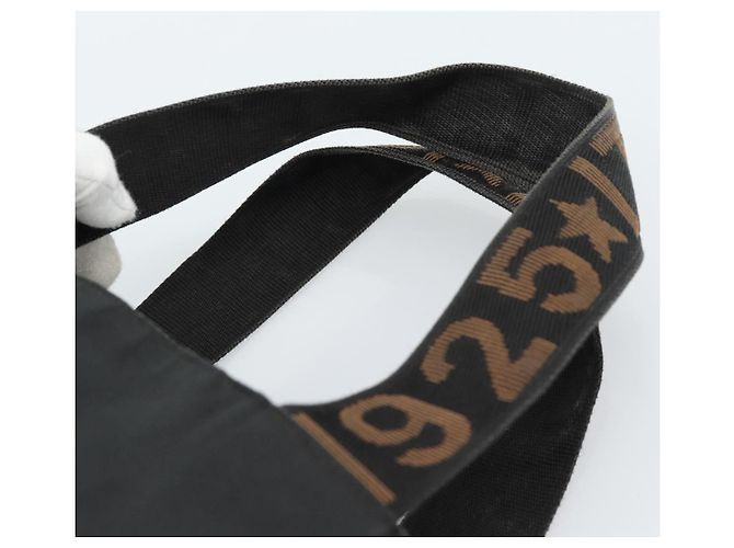 FENDI Handtasche Canvas Schwarz Braun Authentisch gh2132 - Ansicht 8