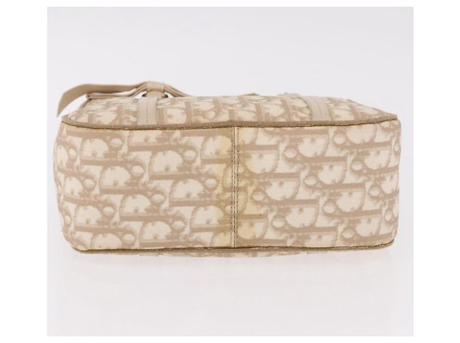 Bolso Christian Dior Trotter Canvas Romantic PVC Beige Plata Auth 184305A - vista 9