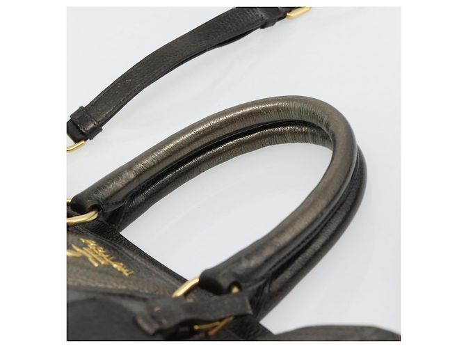 PRADA Tote Bag Leder 2way Gold Auth 182095 Golden - Ansicht 8