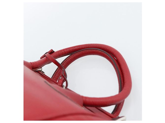 Borsa PRADA in pelle rosso argento Auth 183707A - vista 8