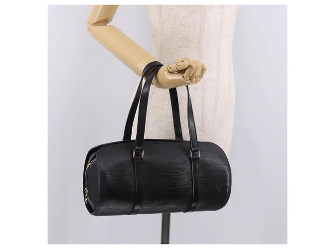 Borsa LOUIS VUITTON Epi Soufflot Nera M52222 LV Auth 184307V Nero - vista 21