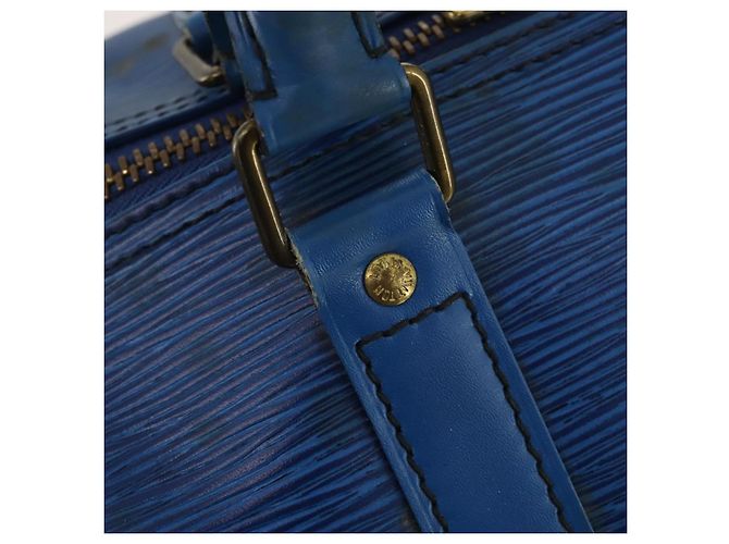LOUIS VUITTON Epi Keepall 50 Boston Bag Blue M42965 LV Auth 179600 - vista 14
