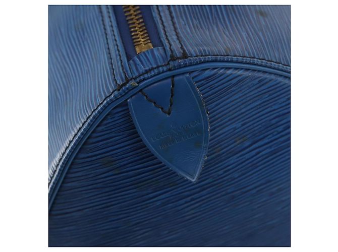 LOUIS VUITTON Epi Keepall 50 Boston Bag Blue M42965 LV Auth 179600 - vista 15