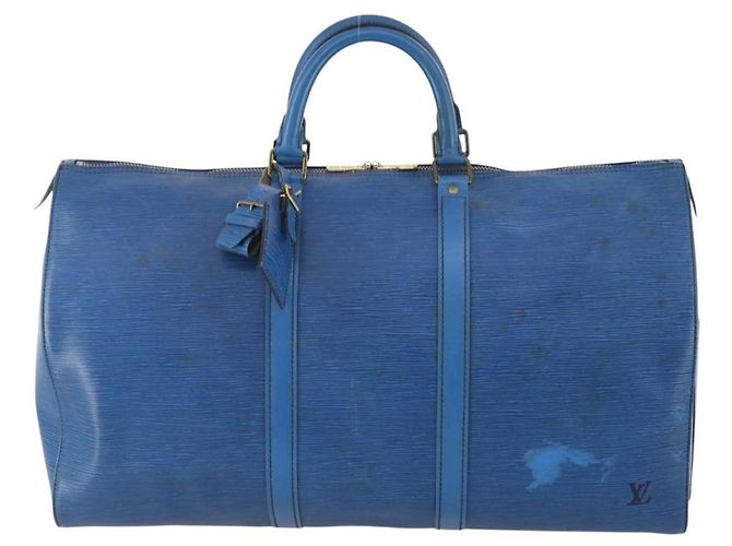 LOUIS VUITTON Epi Keepall 50 Boston Bag Blue M42965 LV Auth 179600 - vista 2