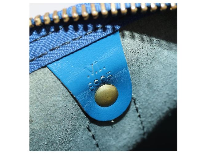 LOUIS VUITTON Epi Keepall 50 Boston Bag Blue M42965 LV Auth 179600 - vista 21