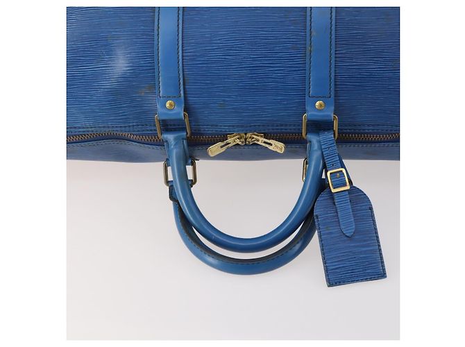 LOUIS VUITTON Epi Keepall 50 Boston Bag Blue M42965 LV Auth 179600 - vista 7