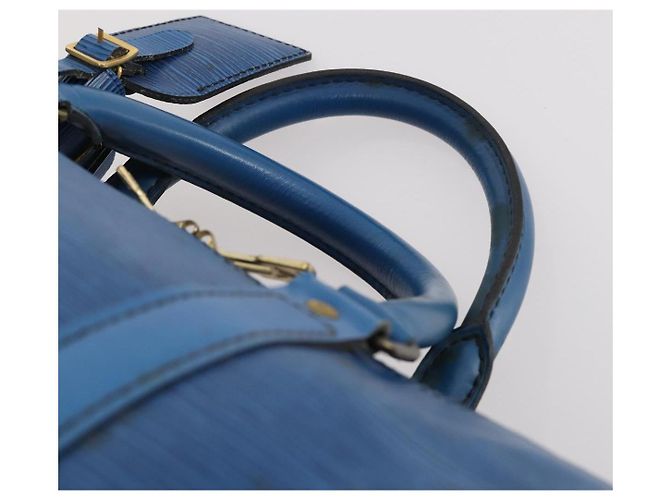 LOUIS VUITTON Epi Keepall 50 Boston Bag Blue M42965 LV Auth 179600 - vista 8