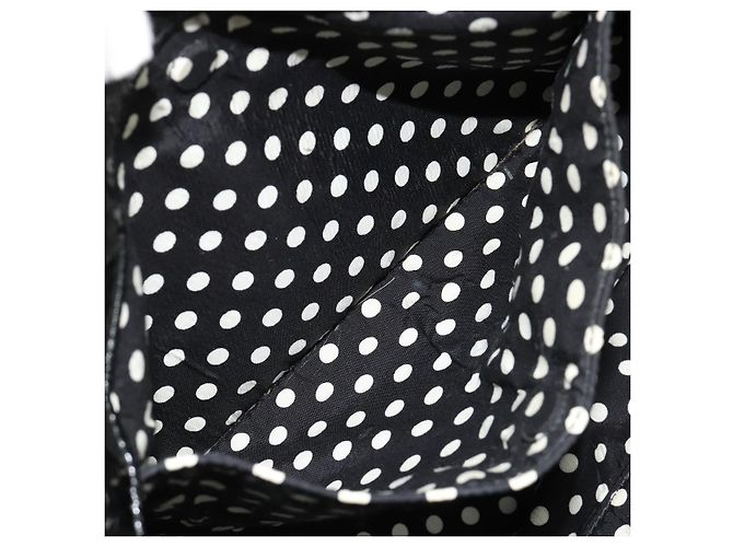 Borsa Miu Miu in pelle vernice 2 modi Nero Argento Auth 182913M - vista 23