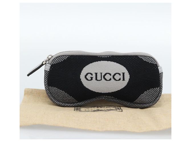 Pouch GUCCI in cotone nero Auth 183090M - vista 17