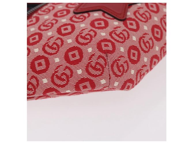 GUCCI Sherry Line Waist bag Canvas Navy Silver Red 502095 Auth 183095M Argento Rosso Blu navy - vista 10