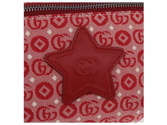 GUCCI Sherry Line Waist bag Canvas Navy Silver Red 502095 Auth 183095M Argento Rosso Blu navy - vista 14
