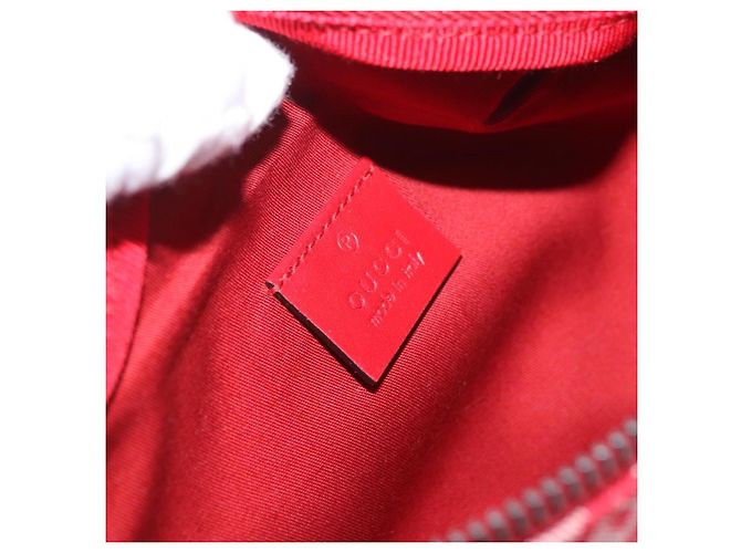 GUCCI Sherry Line Waist bag Canvas Navy Silver Red 502095 Auth 183095M Argento Rosso Blu navy - vista 17